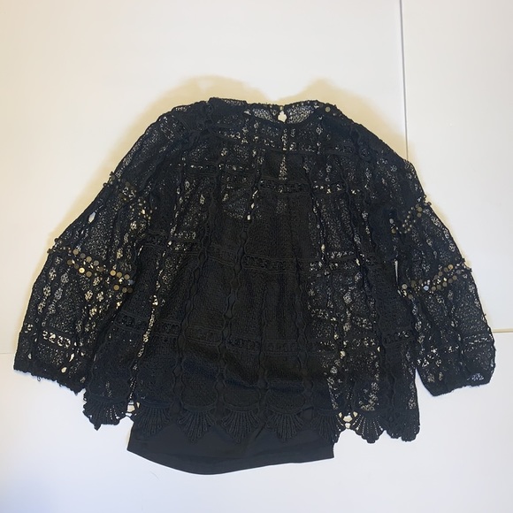 Anthropologie Maeve Black Crocheted Top - Women’s Size Small - Picture 3 of 8